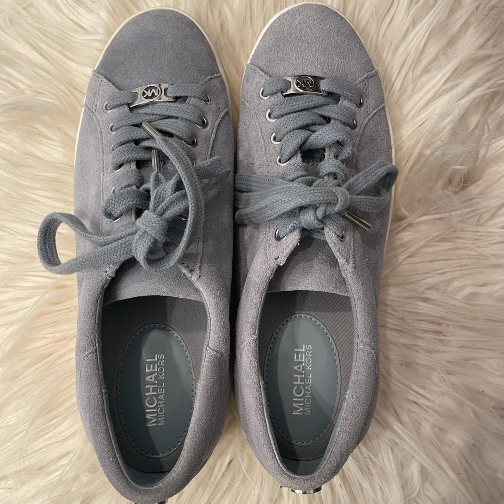 Michael Kors Women’s Light Blue Suede Sneakers - Size 7